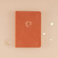 Burnt Orange Velvet Planner — Grid Paper | Metallic Gold Edging