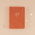 Burnt Orange Velvet Planner — Grid Paper | Metallic Gold Edging