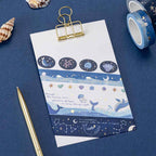 Dream Whale Deep Blue Ocean Washi Tape Set (5 Rolls)