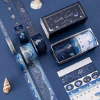 Dream Whale Deep Blue Ocean Washi Tape Set (5 Rolls)