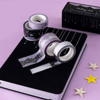 Dreamy Silver Stars & Moons Washi Tape Set (5 Rolls)