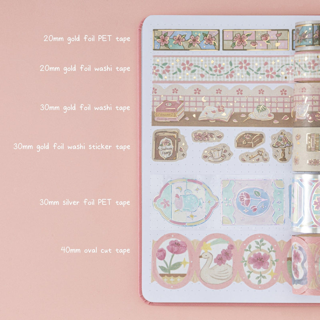 Cherry Blossom Fantasy Washi Tape Set (6 Rolls)