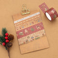 Christmas Gold Foil Washi Tape Set (5 Rolls)