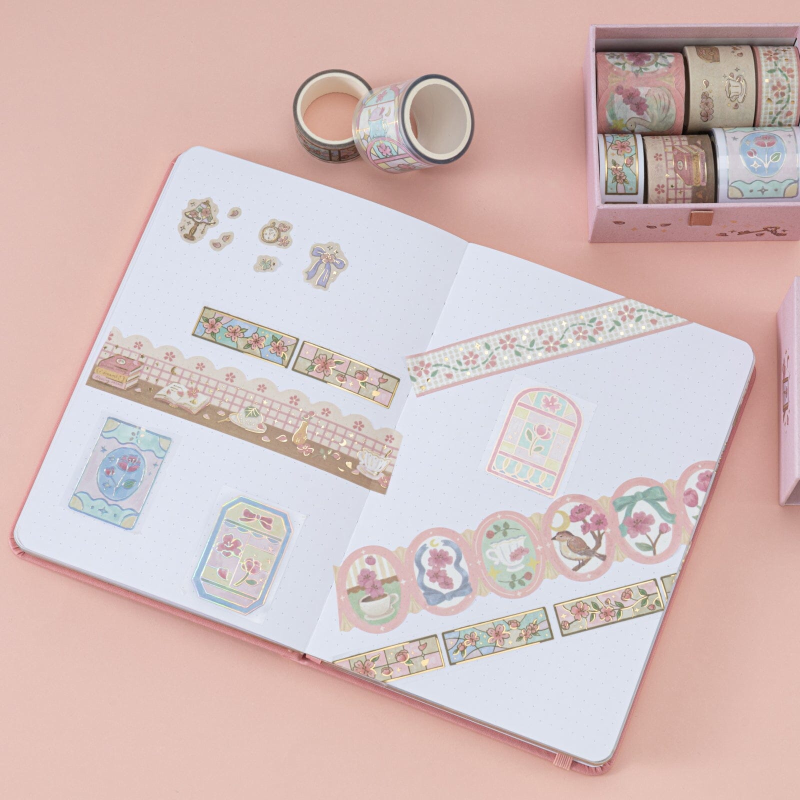 Cherry Blossom Fantasy Washi Tape Set (6 Rolls)