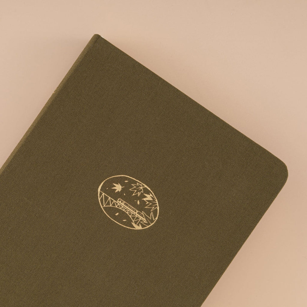 Olive Green Linen Journal