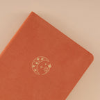 Burnt Orange Velvet Planner — Grid Paper | Metallic Gold Edging