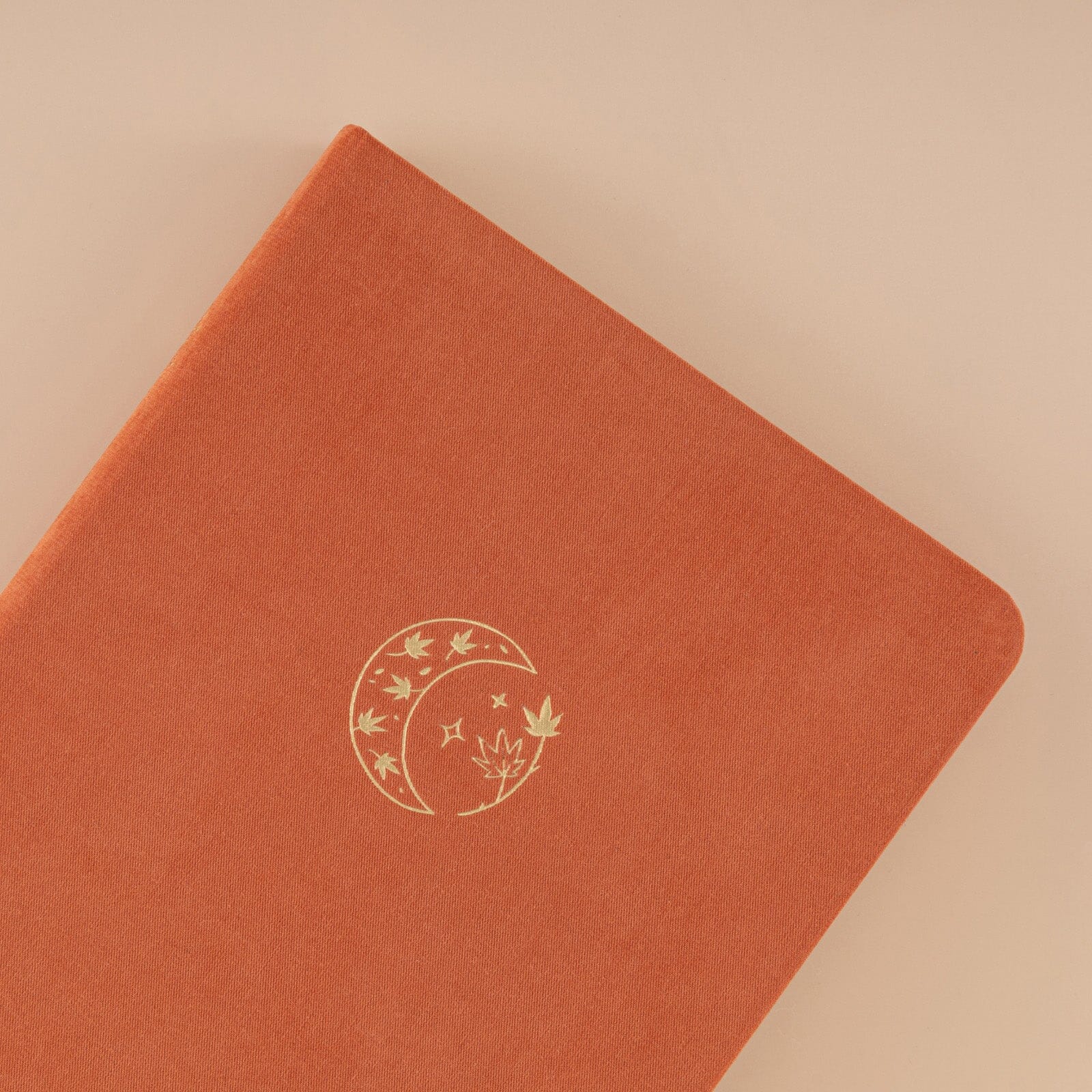 Burnt Orange Velvet Planner — Grid Paper | Metallic Gold Edging