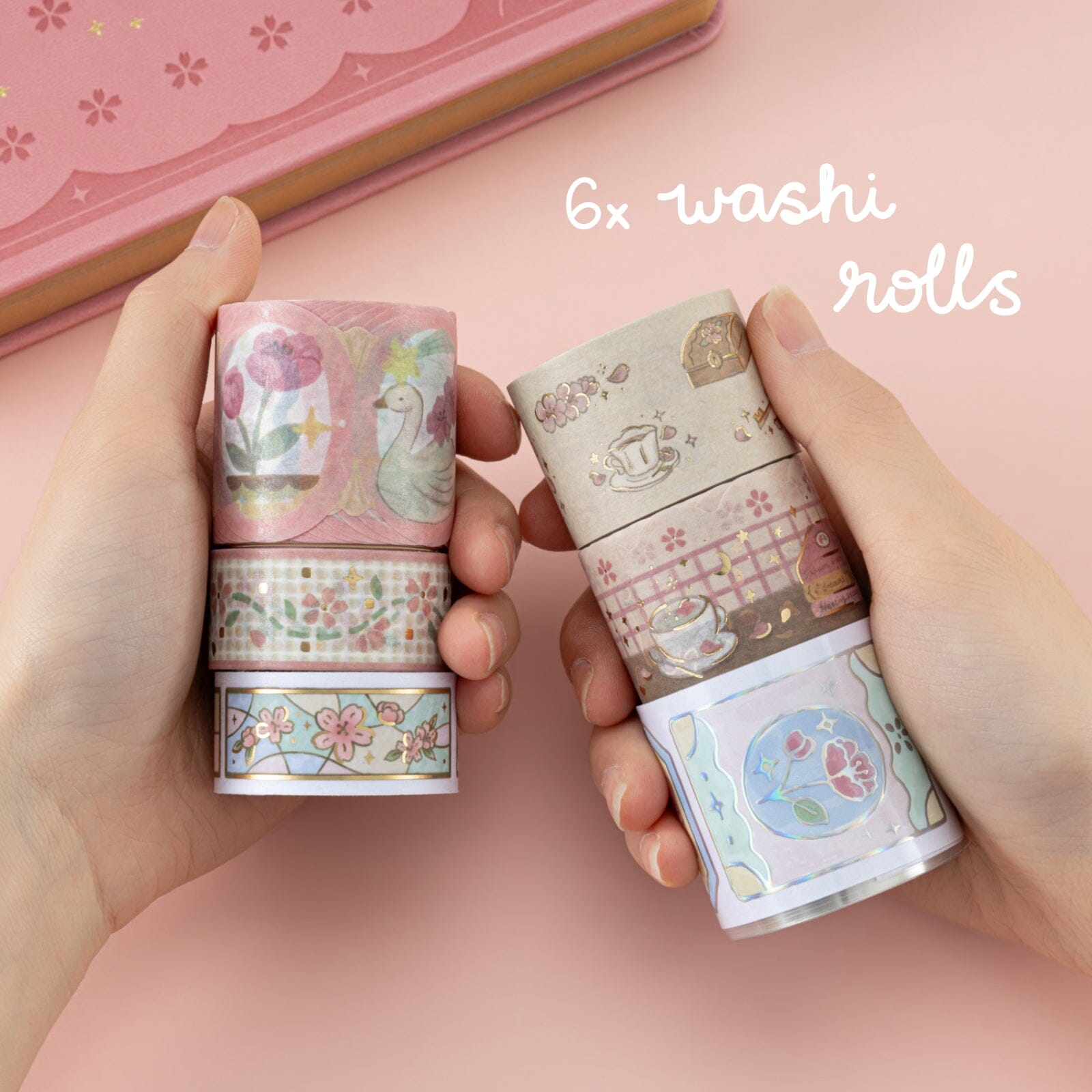 Cherry Blossom Fantasy Washi Tape Set (6 Rolls)
