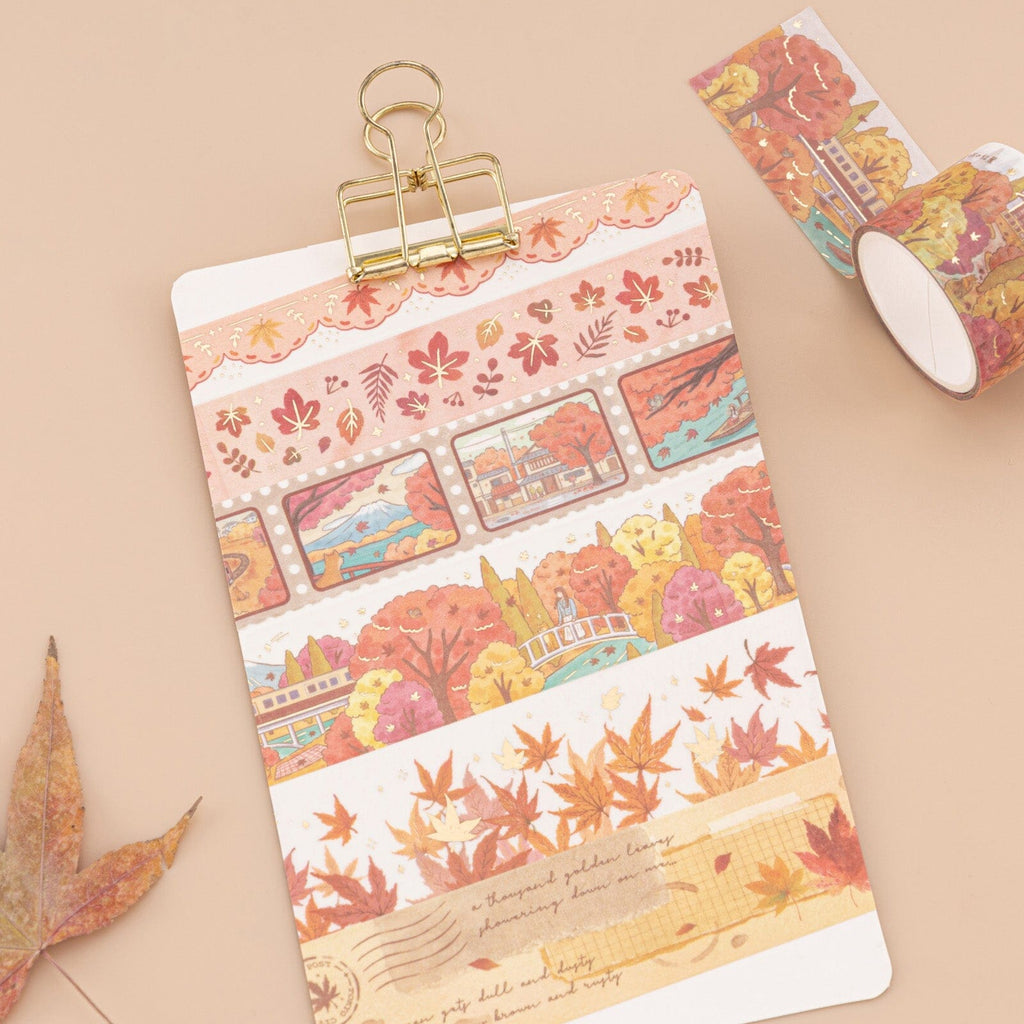 Autumn Maple Washi Tape Set (7 Rolls)