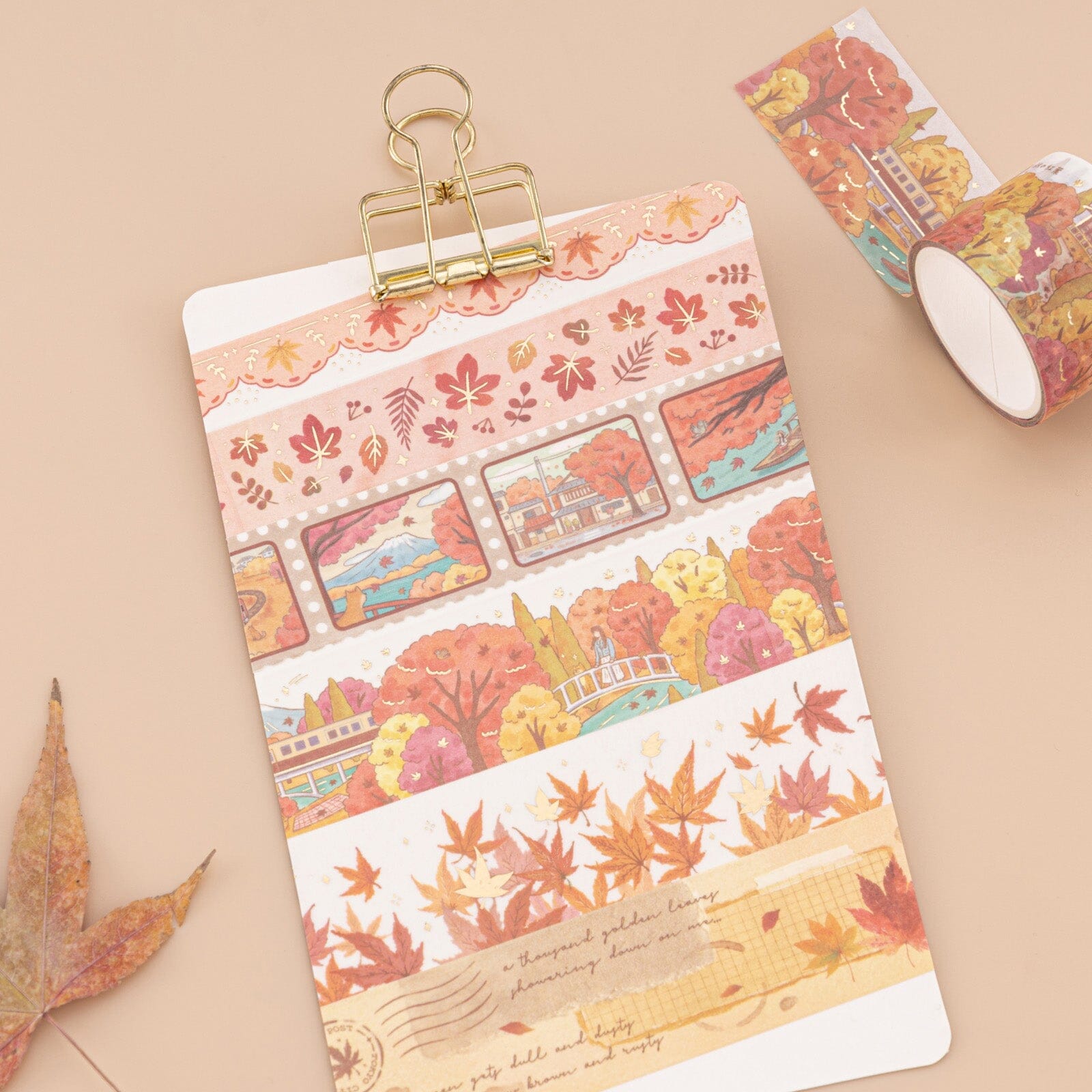 Autumn Maple Washi Tape Set (7 Rolls)