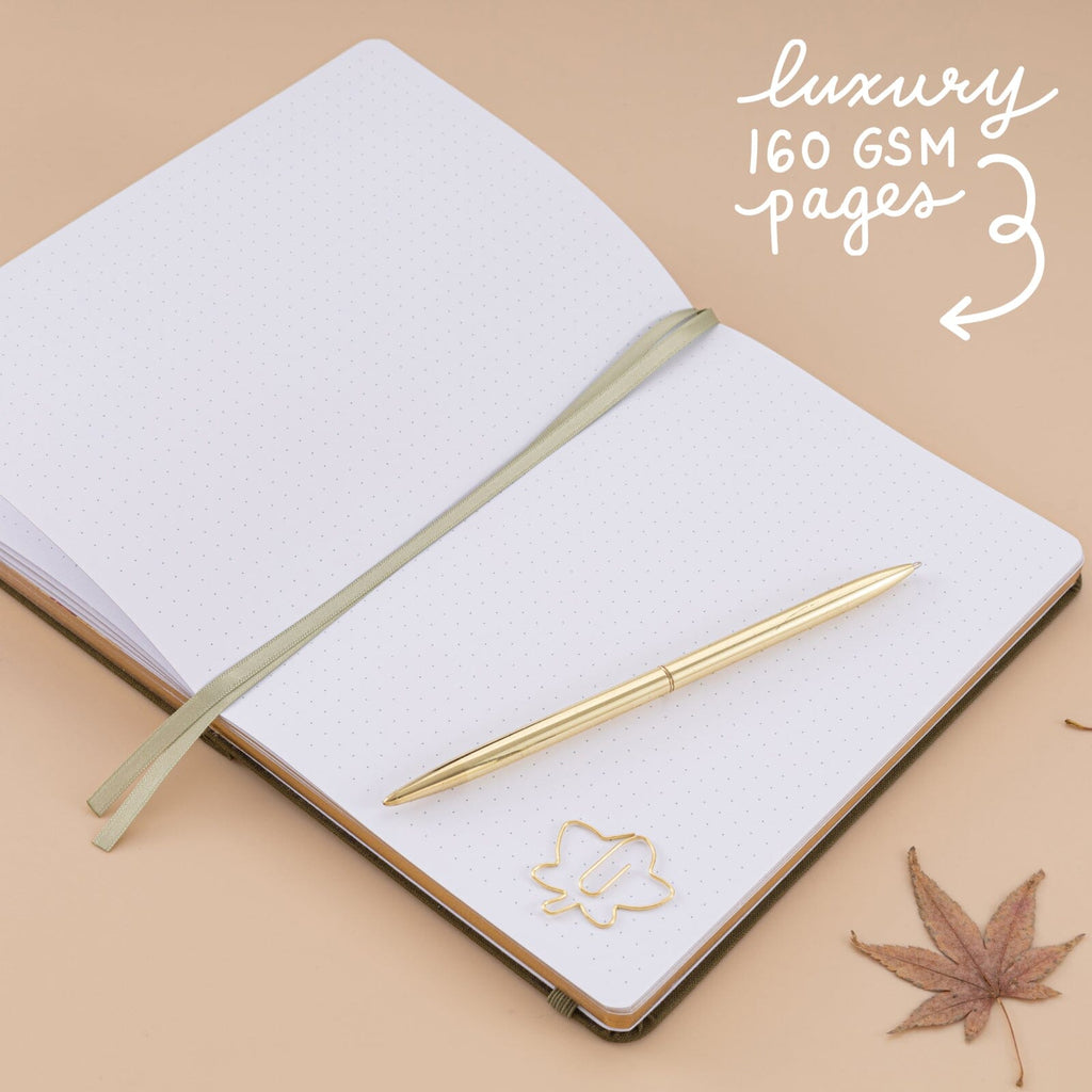 Olive Green Linen Journal