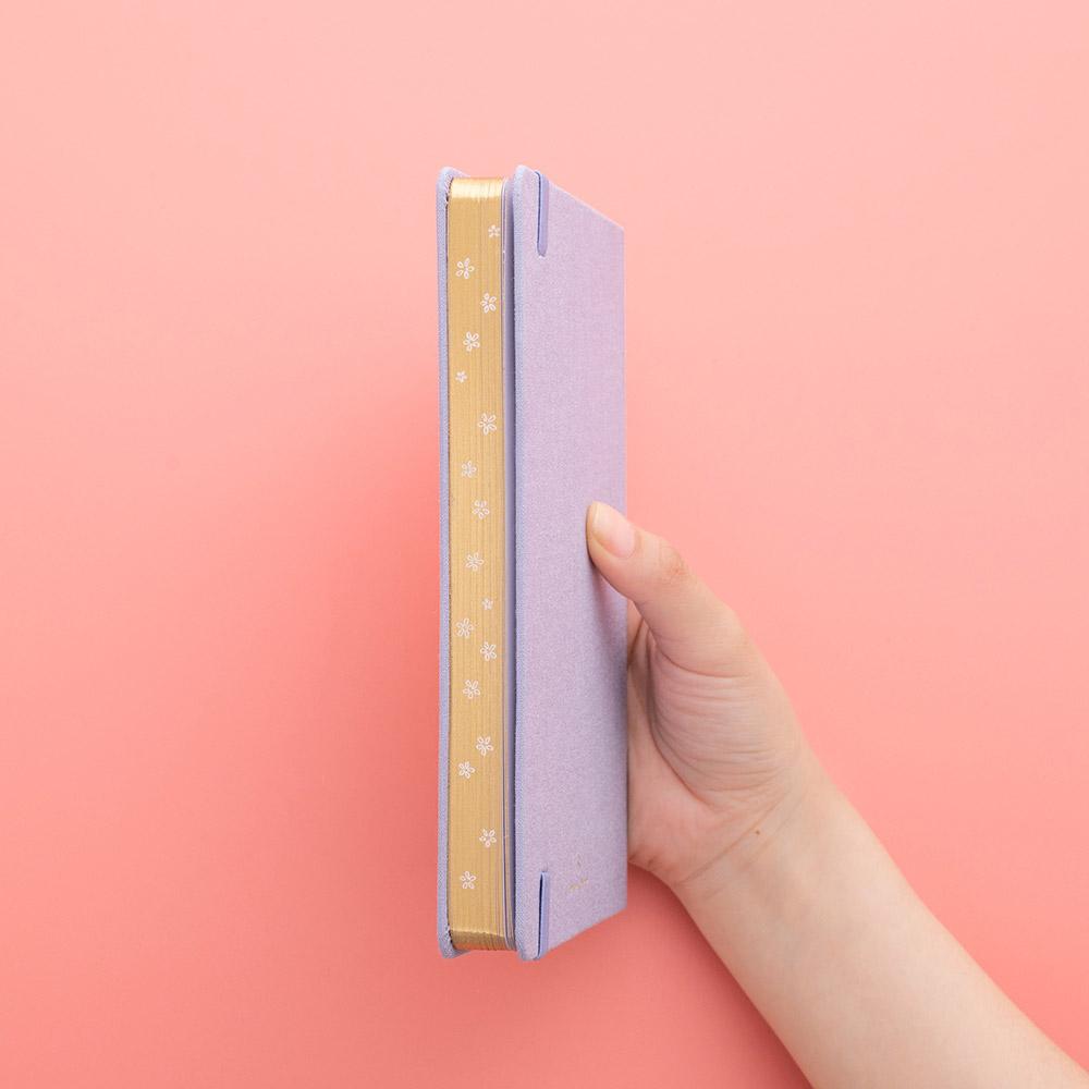 Moonflower Botanical Linen Journal — Dusty Lilac