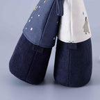 Winter Canvas Pen Pouch — Starry Night / Playful Penguin