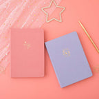 Moonflower Botanical Linen Journal — Dusty Lilac
