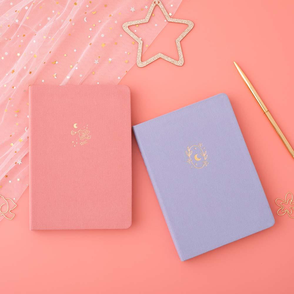 Moonflower Botanical Linen Journal — Dusty Lilac