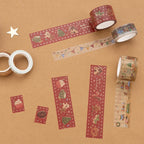 Christmas Gold Foil Washi Tape Set (5 Rolls)