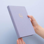 Moonflower Botanical Linen Journal — Dusty Lilac