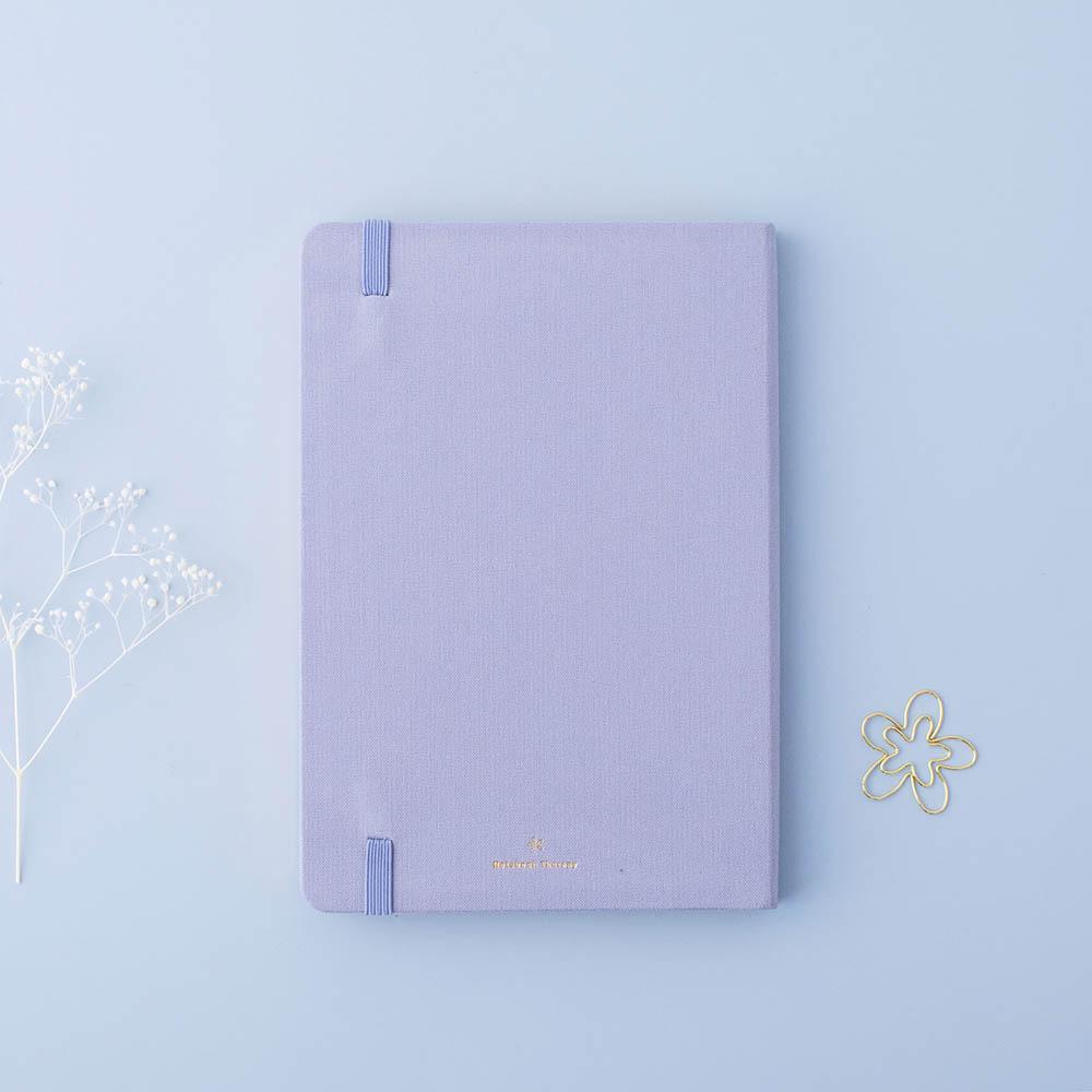 Moonflower Botanical Linen Journal — Dusty Lilac