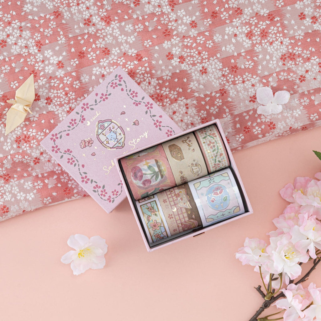 Cherry Blossom Fantasy Washi Tape Set (6 Rolls)