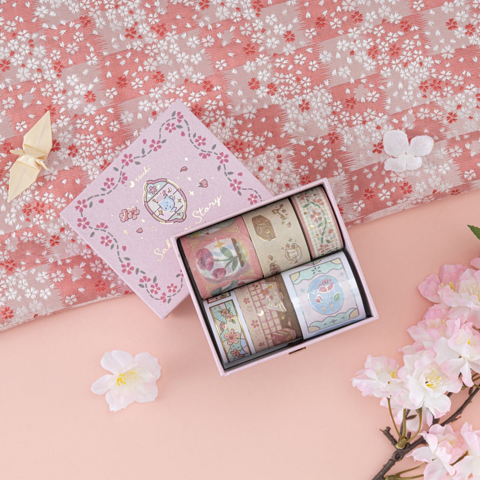 Cherry Blossom Fantasy Washi Tape Set (6 Rolls)