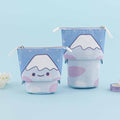 Sky Blue Dual-Use Pencil Pouch/Holder — 100% Pure Canvas | Accented with Lavender Purple