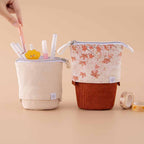 Autumn Maple Retractable Pen Pouch — 2-in-1 Pen Holder & Pouch Stone / Maple Red