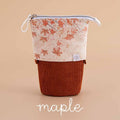 Autumn Maple Retractable Pen Pouch — 2-in-1 Pen Holder & Pouch Stone / Maple Red