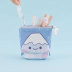 Sky Blue Dual-Use Pencil Pouch/Holder — 100% Pure Canvas | Accented with Lavender Purple