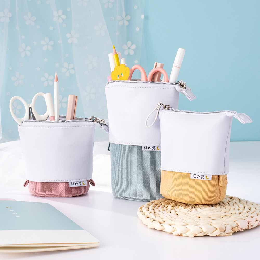 Soft Pastel Retractable Pen Pouch (6 Shades)