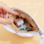 Cotton Canvas Animal Pen Pouch — Pink Bunny / Yellow Kitten