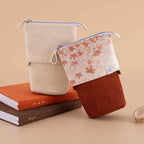 Autumn Maple Retractable Pen Pouch — 2-in-1 Pen Holder & Pouch Stone / Maple Red