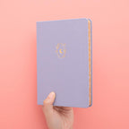 Moonflower Botanical Linen Journal — Dusty Lilac