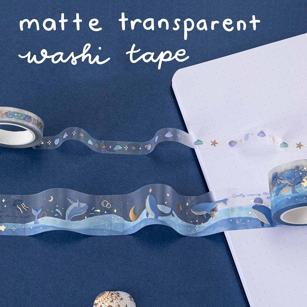 Dream Whale Deep Blue Ocean Washi Tape Set (5 Rolls)
