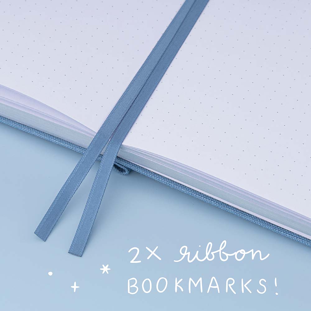 Light Blue Linen Journal