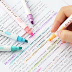 Soft Pastel Dual-Tip Highlighters (12 Colors)
